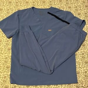 Figs Blue Ceil Jogger Set